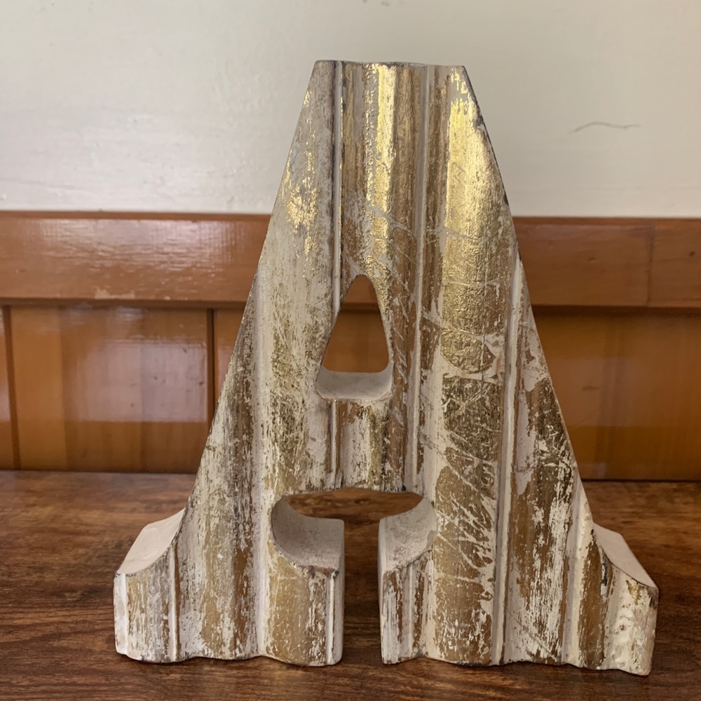 Wooden letter A home decor